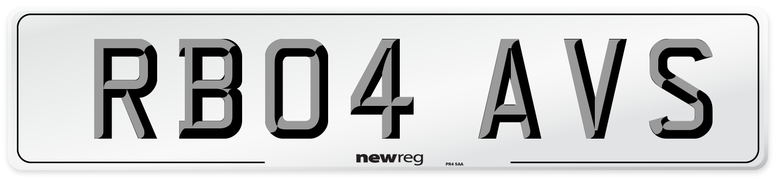 RB04 AVS Number Plate from New Reg